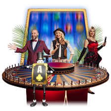 Meja live casino dengan suasana modern